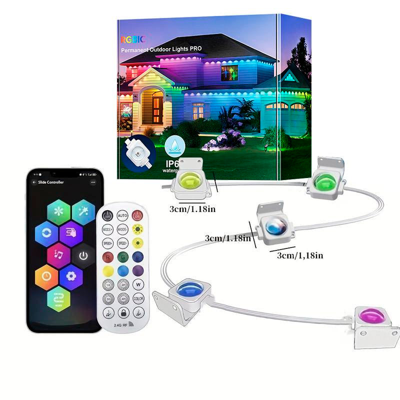Whatook Permanent Outdoor Lights RGB, Decor Smart APP & Remote Control